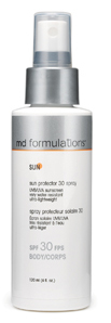 MD FORMULATIONS Sun Protector 30 Spray SPF 30, 4 oz Questions & Answers
