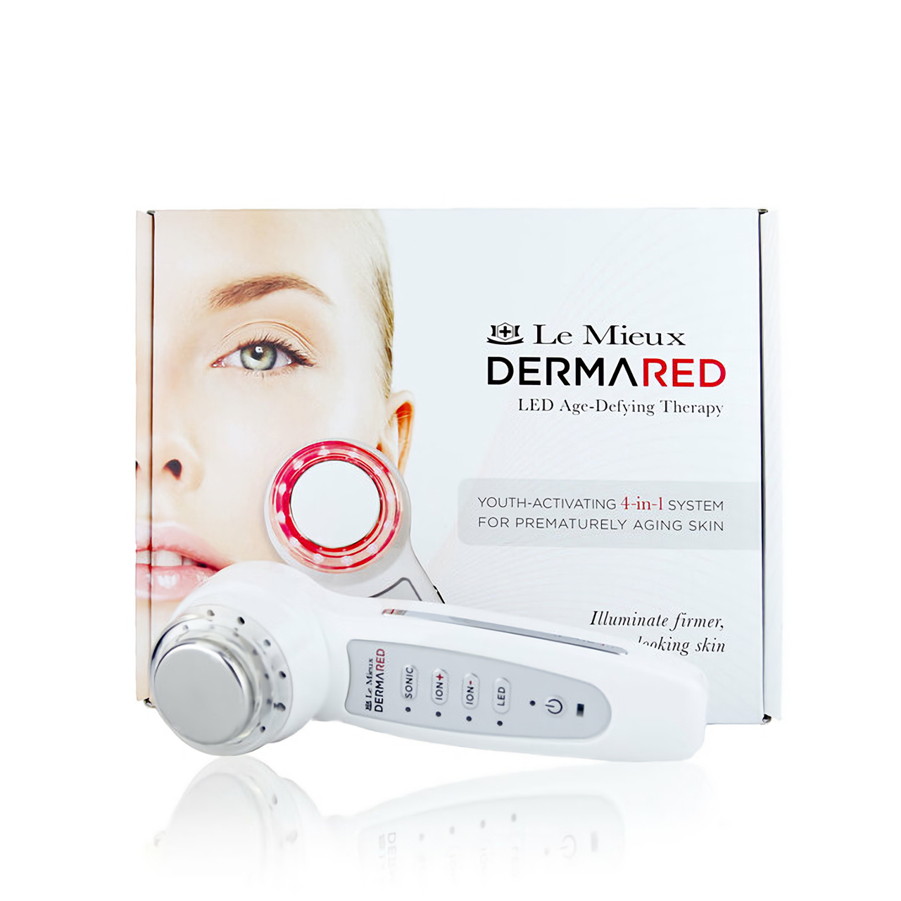 What comes in the dermared led age defying therapy